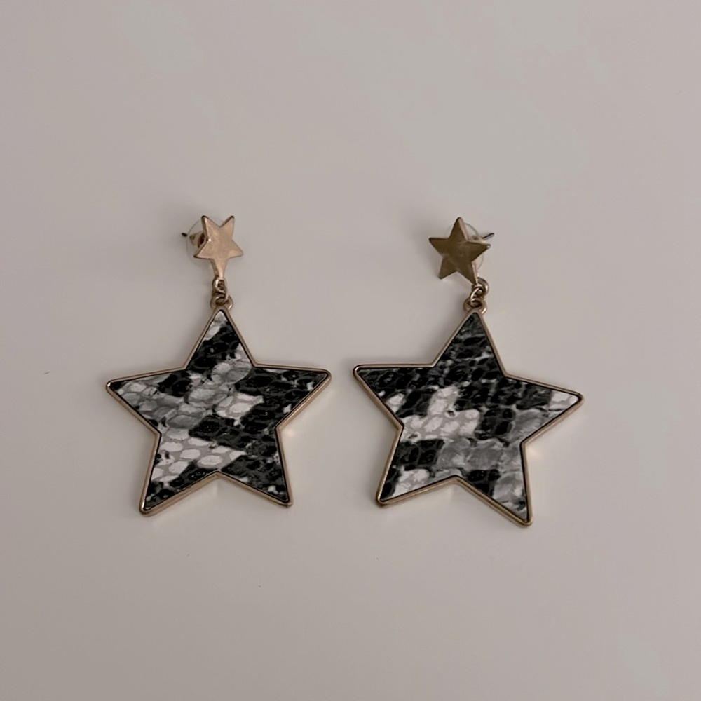 Snakeskin Star Earrings